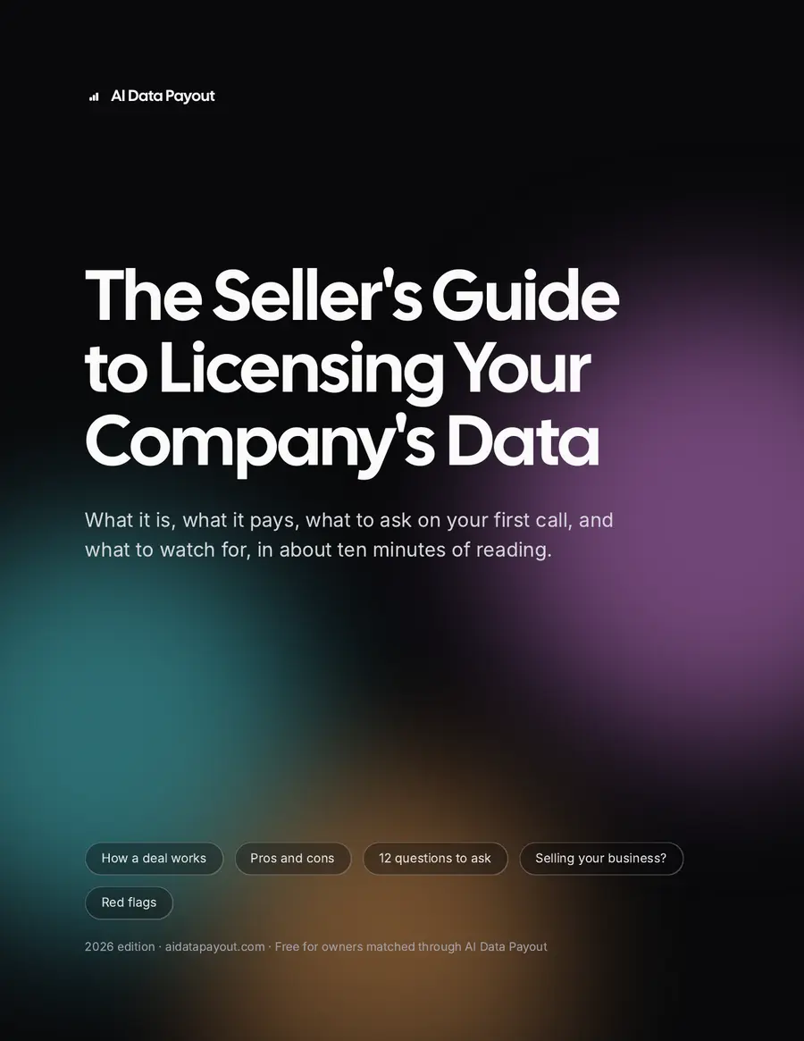 Cover of the AI Data Payout Seller's Guide